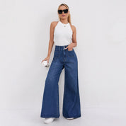 Dames High-waist Flared Jeans met Wijde Pijpen