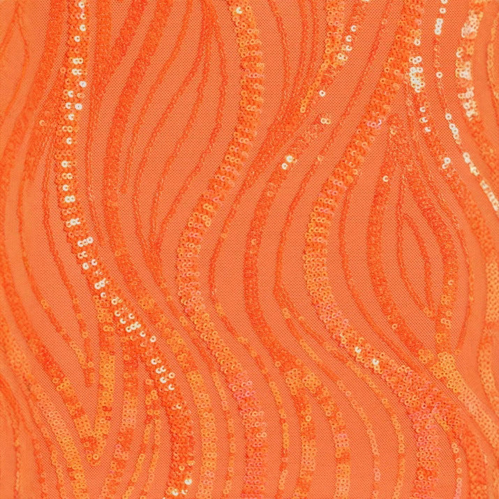 Modieuze en sexy oranje bodycon minirok met pailletten voor dames