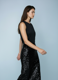 Chique lange pailletttenrok