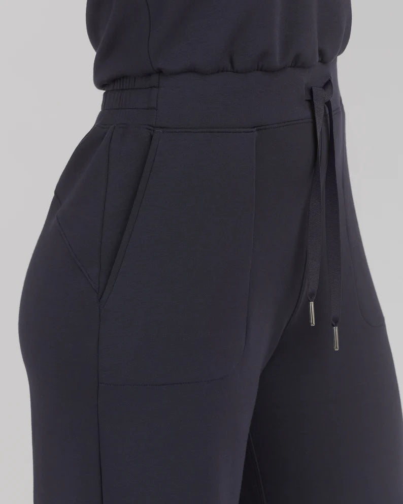 Modieuze jumpsuit met vetersluiting voor dames