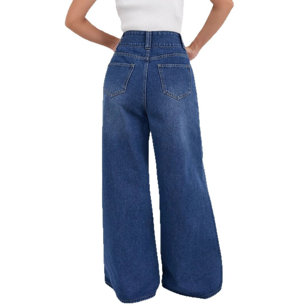 Dames High-waist Flared Jeans met Wijde Pijpen
