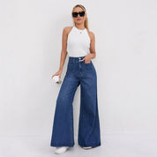 Dames High-waist Flared Jeans met Wijde Pijpen