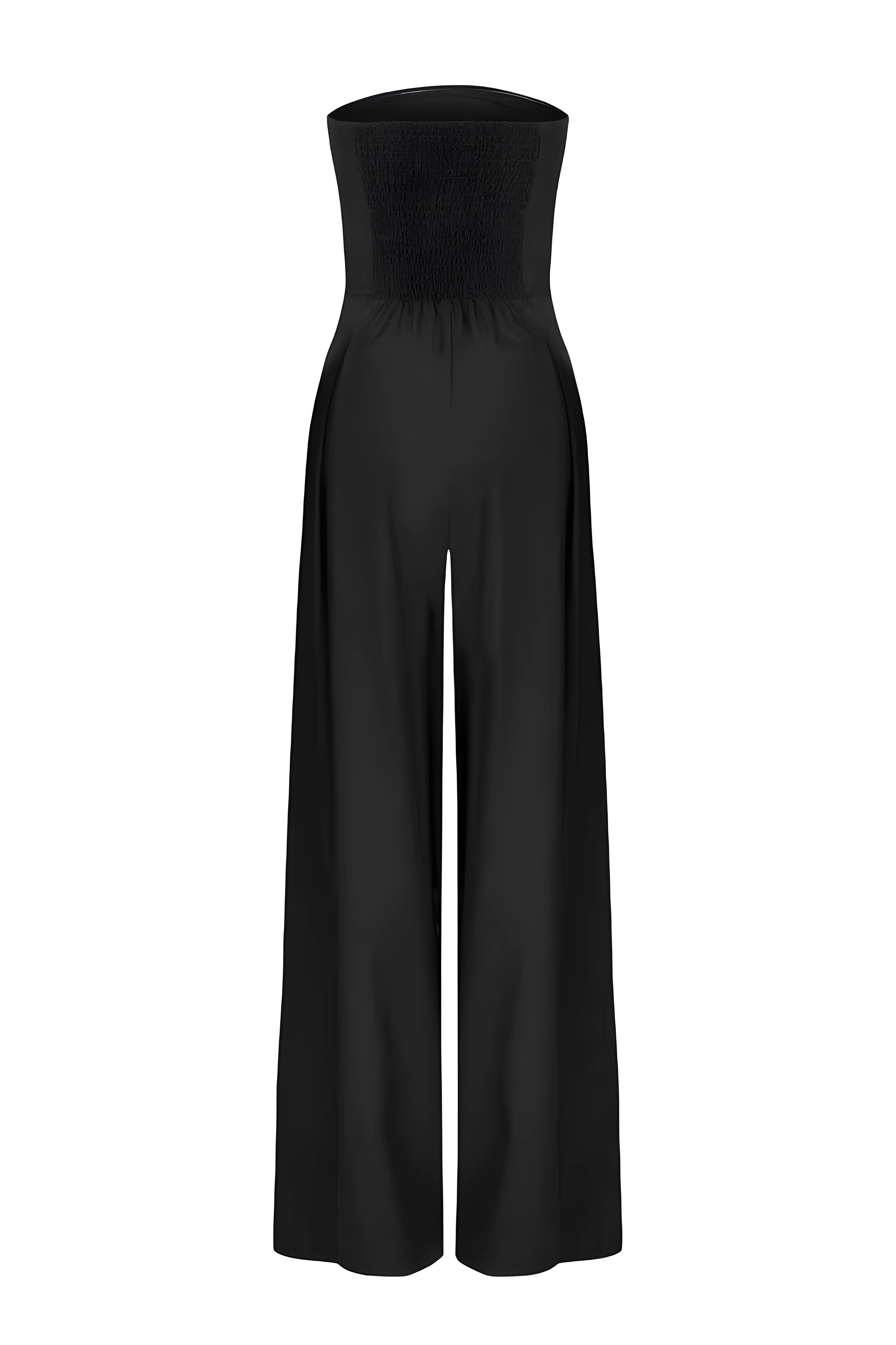Elegante Strapless Jumpsuit met Korset Look