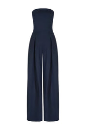 Elegante Strapless Jumpsuit met Korset Look