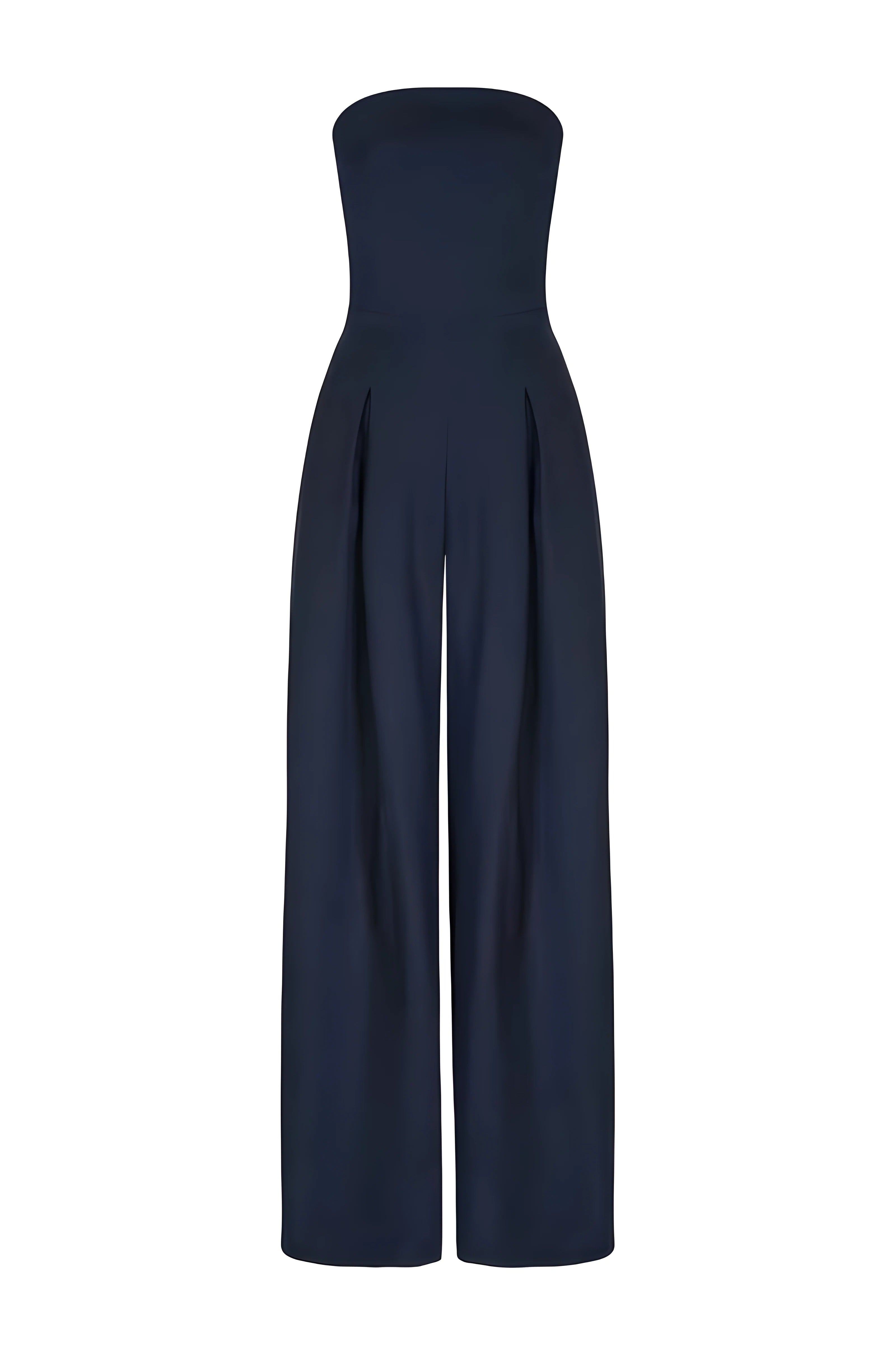 Elegante Strapless Jumpsuit met Korset Look