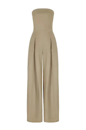 Elegante Strapless Jumpsuit met Korset Look