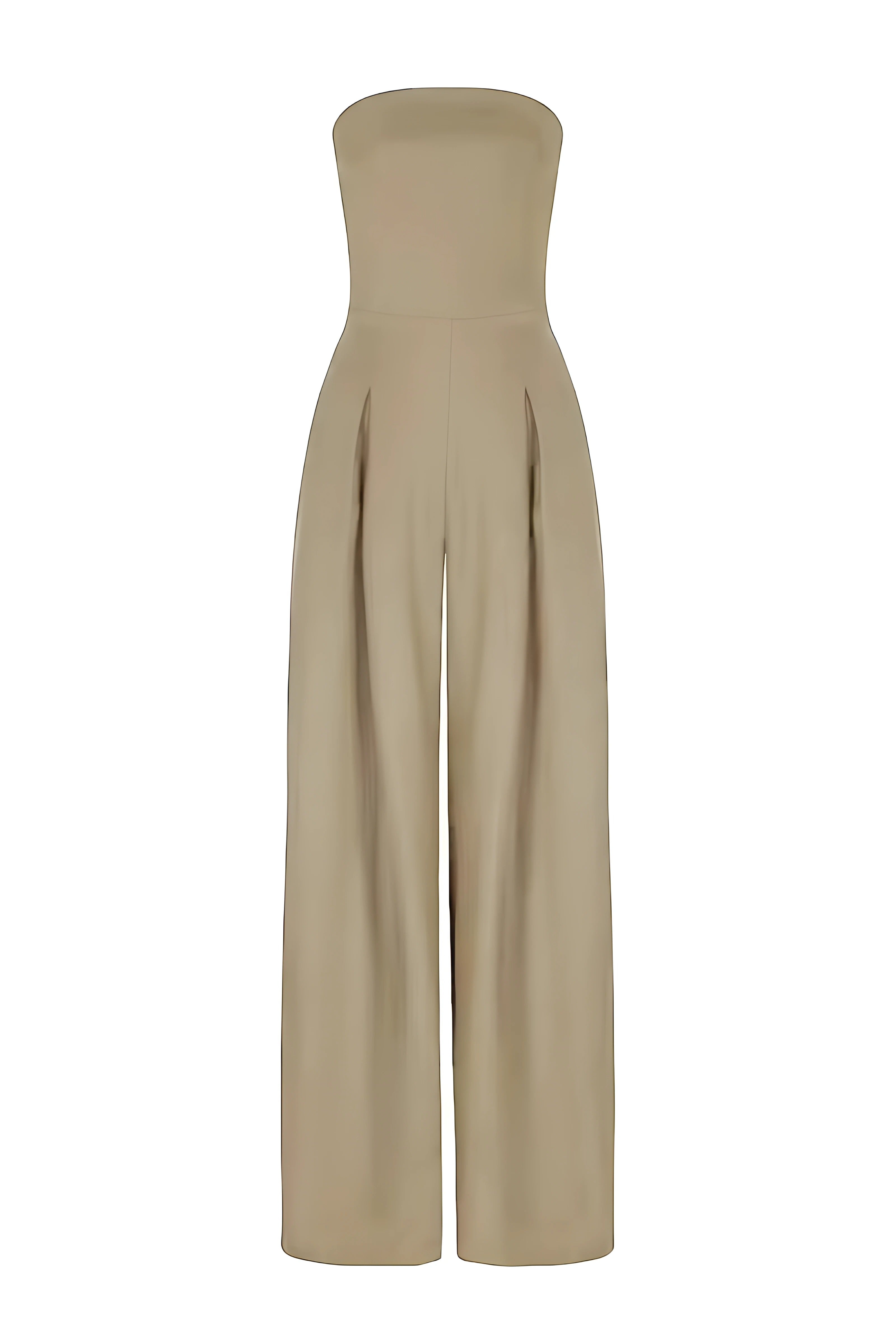 Elegante Strapless Jumpsuit met Korset Look