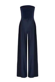 Elegante Strapless Jumpsuit met Korset Look
