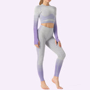 Dames Yoga Set Broek Leggings Naadloze Sportshirts