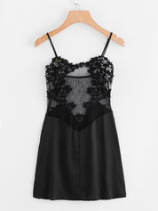 Lace See-Through Camisole Nightdress met Zachte Glans