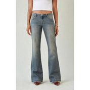 Gewassen Distressed Slim-fit Vintage-stijl Bootcut Jeans