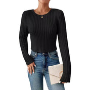 HerfstWinter Casual Slim-fit Effen kleur Trui met ronde hals