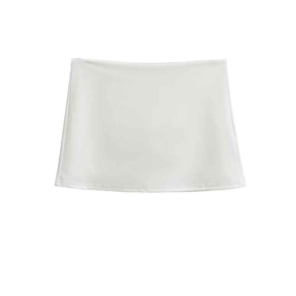 Slim Fit Stretch Retro Sport Rok Met Lage Taille Voor Dames