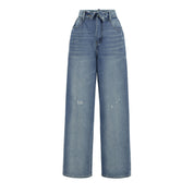 High-Waist Wide-Leg Jeans met Oprolzoom – Street Style Dames