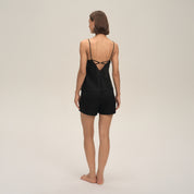 Modieuze casual pyjama met kant, zomers comfortabel hemd en shorts