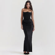 Slim Tube Top Long Dress – Sexy Strapless Backless Party & Evening Dress voor Dames