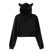 Sweatshirt Dames Hoodie Pullover lange Mouwen Crop Top Hoodies