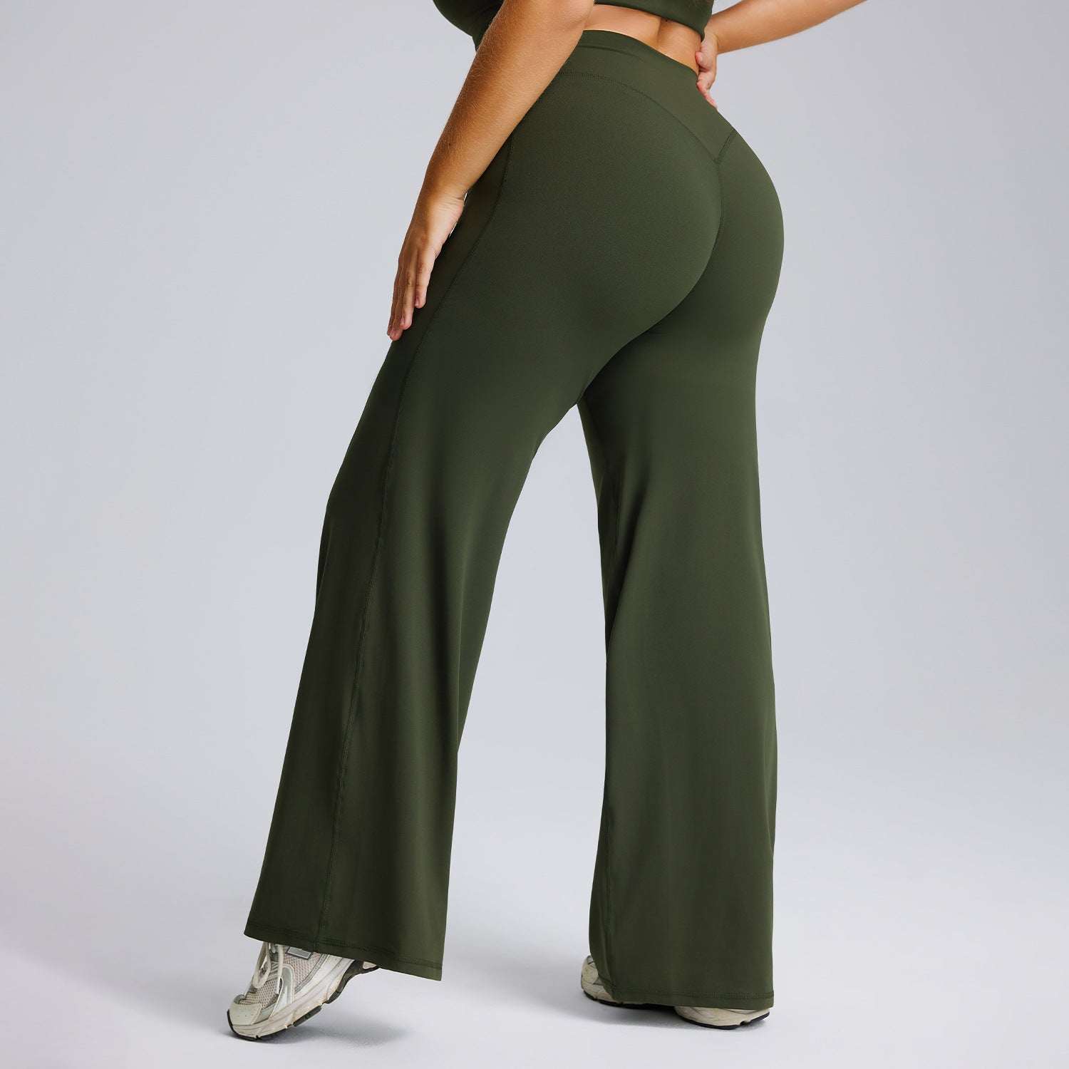 Plus-size yogabroek met rechte pijpen