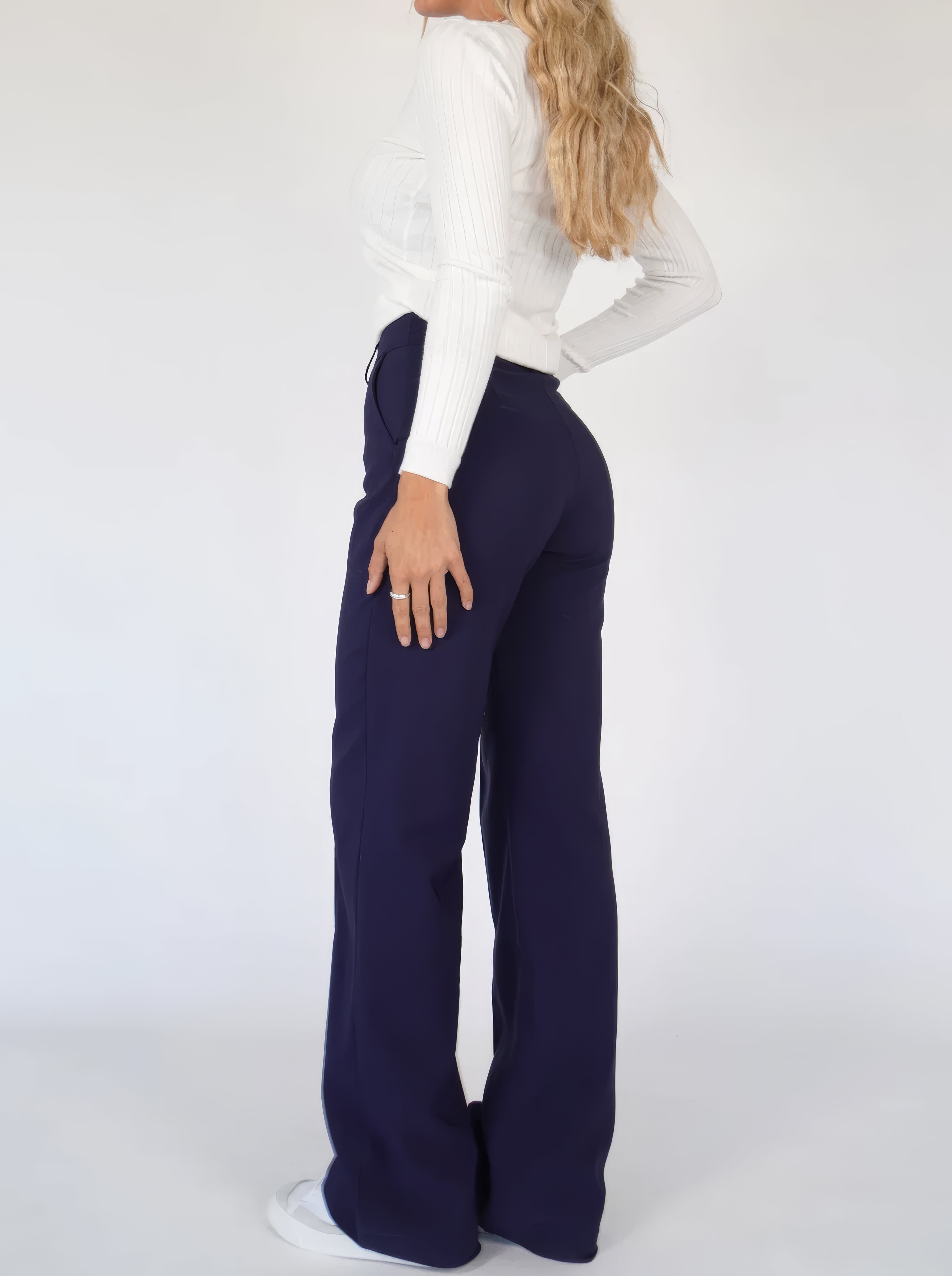 High-Waist Pantalon Met Rechte Pijpen
