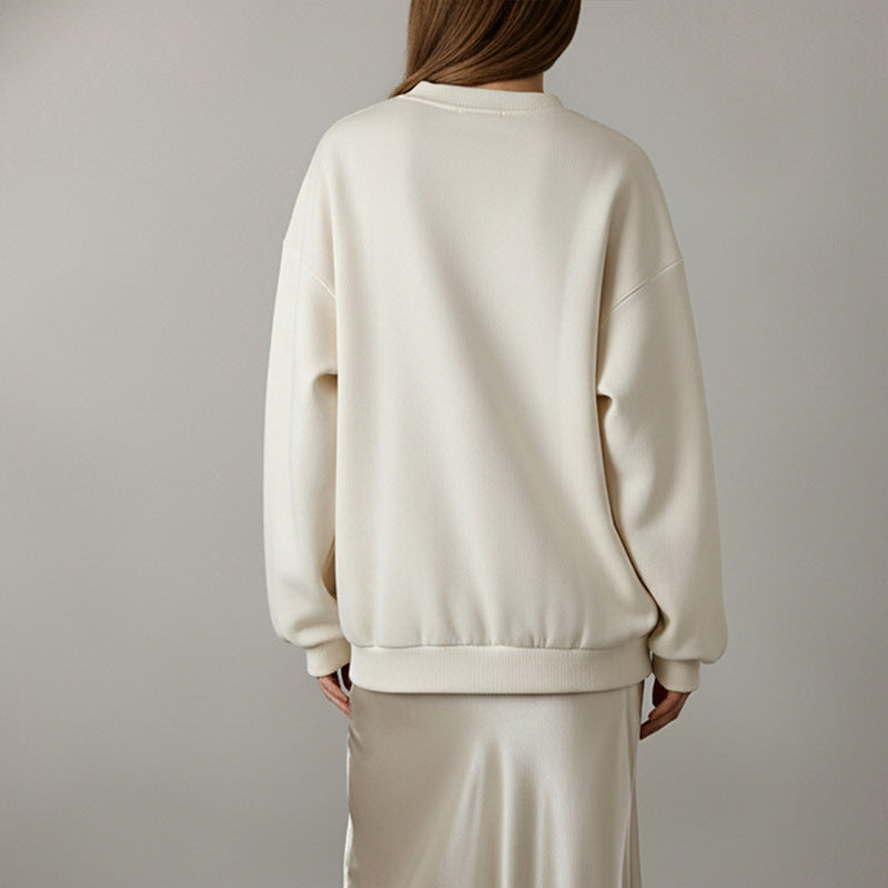 Stijlvolle en minimalistische hoodie met lange mouwen voor dames