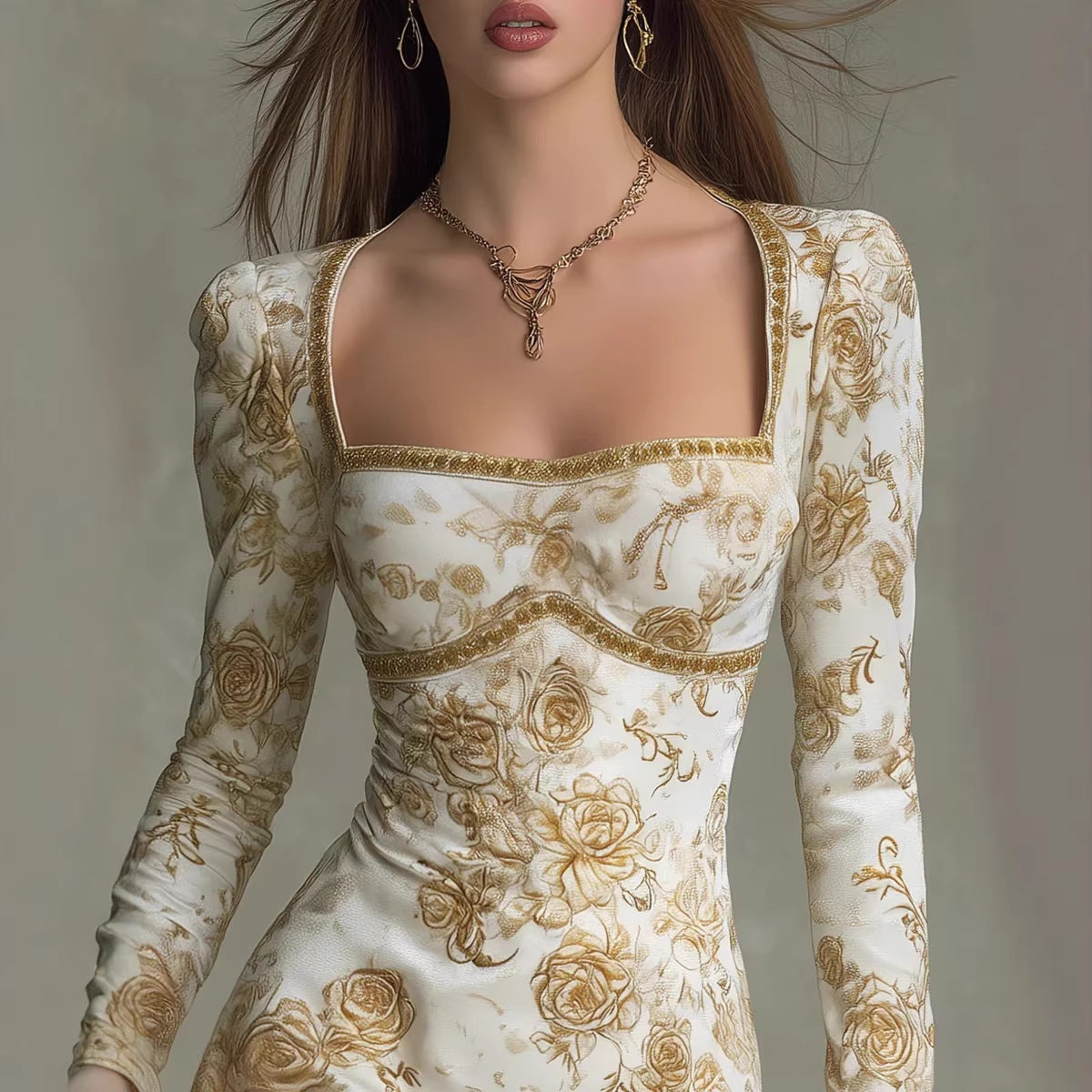 Bloemen jurk met open rug