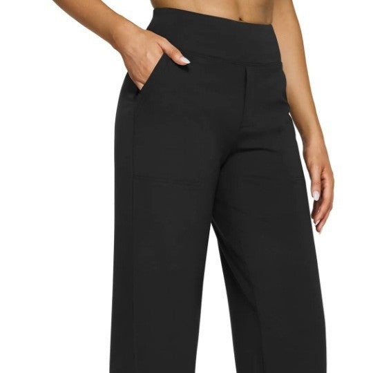 Gebreide High-Waist Broek met Zakken – Comfortabel & Tijdloos