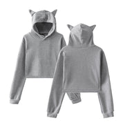 Sweatshirt Dames Hoodie Pullover lange Mouwen Crop Top Hoodies