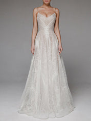 Lente en zomer sexy sling geborduurde mouwloze jurk