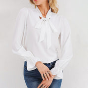 Relaxed-fit top met lange mouwen