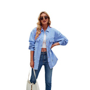 Casual relaxte denim top voor dames