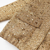 Sequin Tweed Jacket met Luxe Glinsterende Afwerking