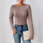 HerfstWinter Casual Slim-fit Effen kleur Trui met ronde hals