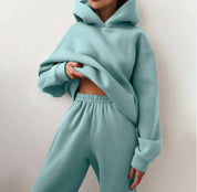 Casual Hooded Sweater Two-Piece Set – Dames Lounge & Tracksuit