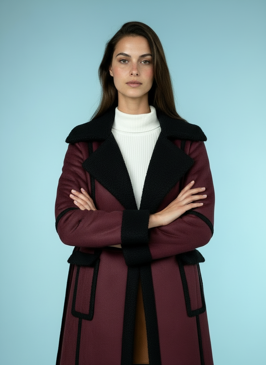 Lange Teddy-Fleece Mantel met Gevoerde Binnenkant – Warm & Stijlvol voor de Winter