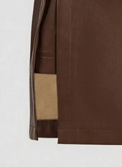 Faux Leren Minirok met Gouden Knopen