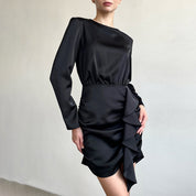 Elegante Franse Jurk Met Lange Mouwen Voor Dames