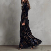 Afslankende fluwelen Cheongsam avondjurk jurk