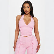 Set met rugloze tanktop en korte broek