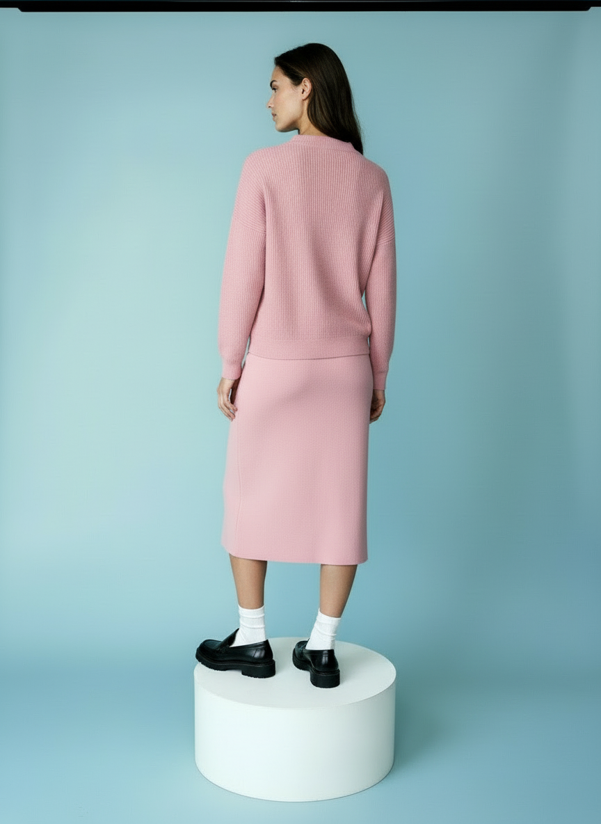 Coltrui & Midi Rok Set met Split – Elegant Tweedelig Dames Set