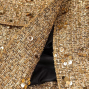 Sequin Tweed Jacket met Luxe Glinsterende Afwerking