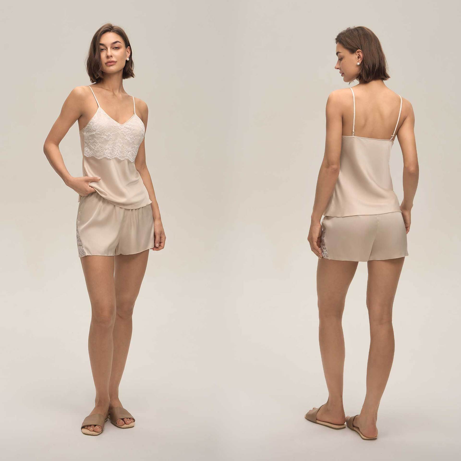 Kanten Camisole Shorts Dames Loungewear Casual Set