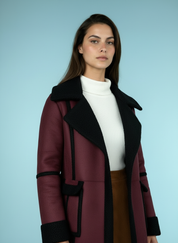 Lange Teddy-Fleece Mantel met Gevoerde Binnenkant – Warm & Stijlvol voor de Winter