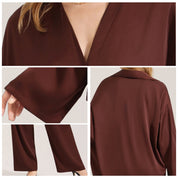 Dames chiffon pyjama casual loungewear set met lange mouwen