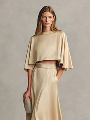 Minimalistische Satijnen Dames Set – Relaxed Fit & Elegante Flow