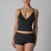 Lichtgewicht Kanten Driehoekige Hemd En Slip Set Met Delicate Rand