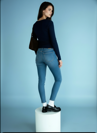 Wrap top met striksluiting