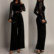 Dames jumpsuit met lange mouwen en lange mouwen en lange mouwen