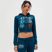 Trendy Uitlopende Broek Met Een Bedrukt Ontwerp