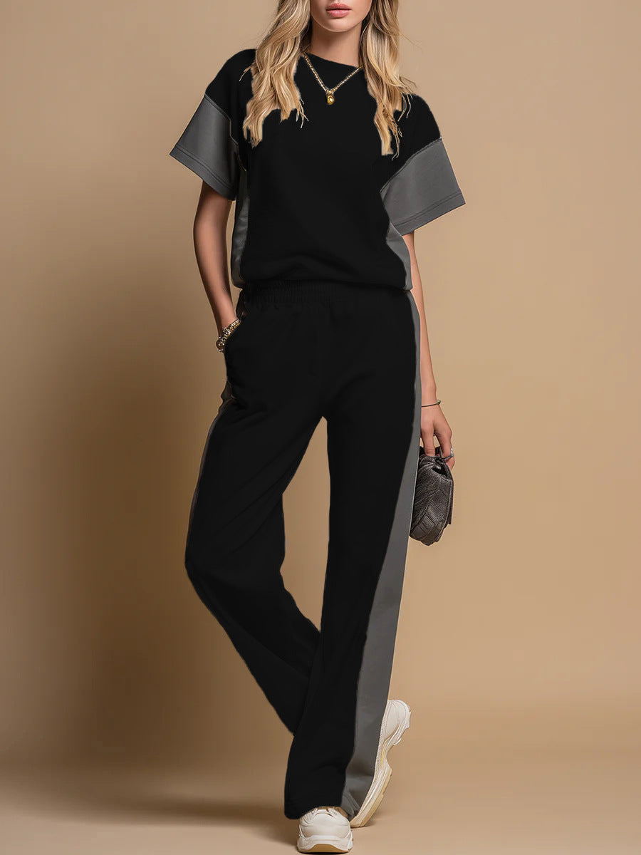 Minimalistische Two-Piece Set met Contrast Details