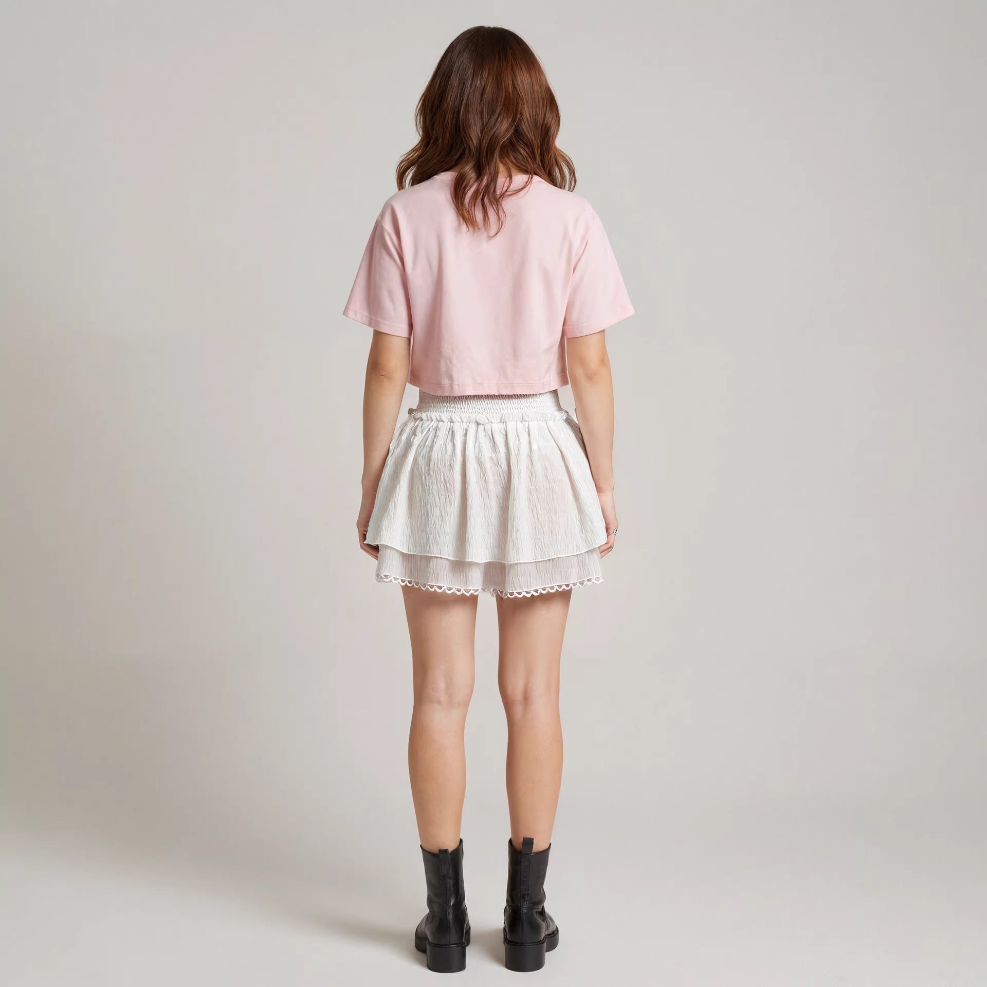 Modieuze minimalistische ontwerp kant getrimde damesrok